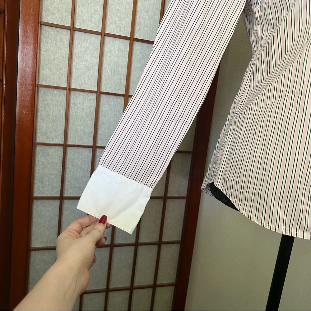 Pink Pinstripe J. Crew Button Up - Picture 8 of 17